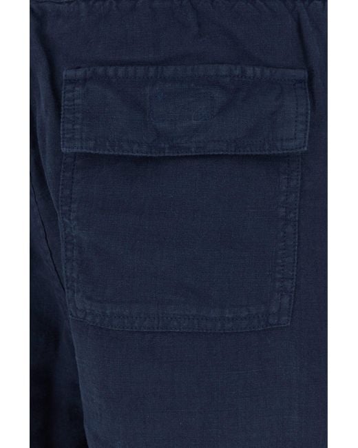 Pantalone Pacha in lino blu navy di Vilebrequin in Blue da Uomo