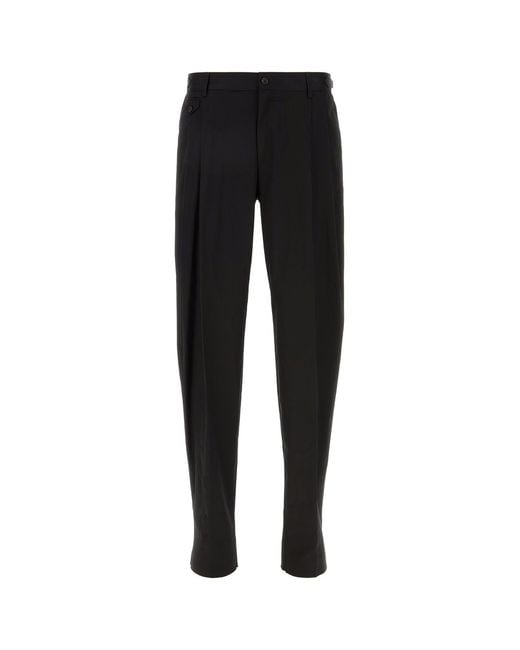 Dolce & Gabbana Black Stretch Gabardine Pant for men
