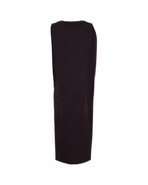 Sportmax Blue Aubergine Satin Austria1234 Dress