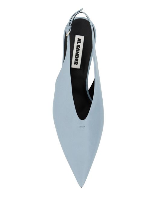 Jil Sander White Slingbacks