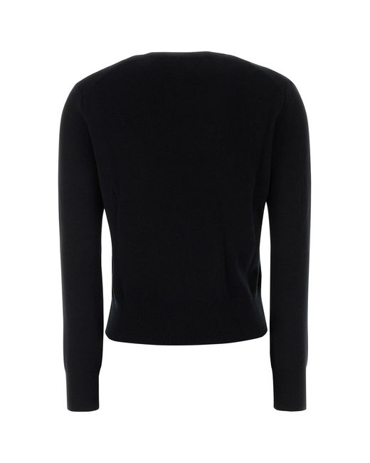 AMI Black Ami Wool Sweater