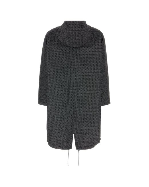MICHAEL Michael Kors Black Printed Polyester Parka