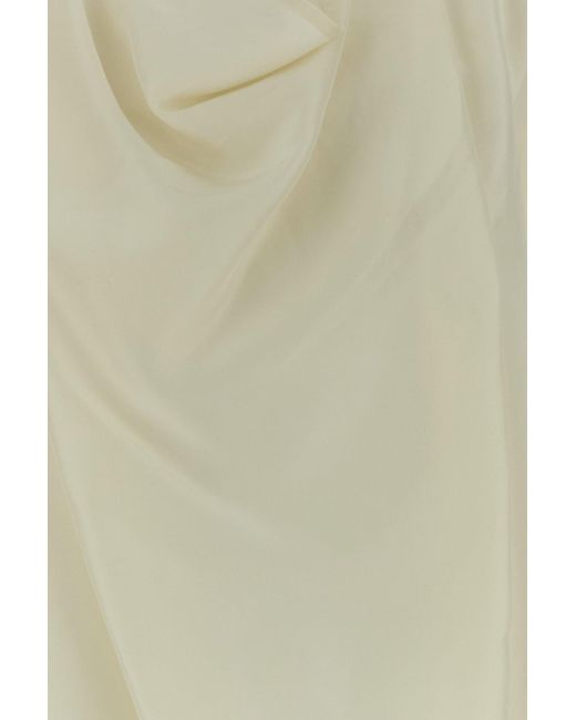 Carven Natural Ivory Silk Blouse