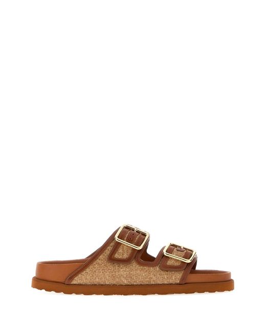 Birkenstock Brown Raffi Arizona Slippers