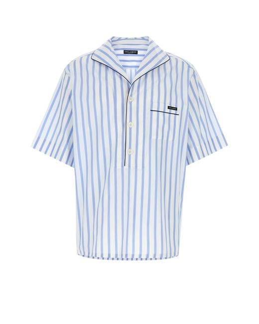 Dolce & Gabbana Blue Relaxed Shirt for men