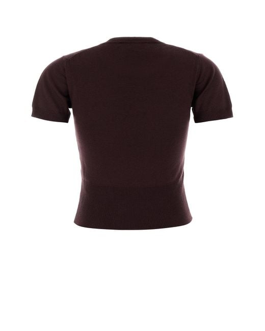 Vivienne Westwood Black Aubergine Wool Bea Sweater
