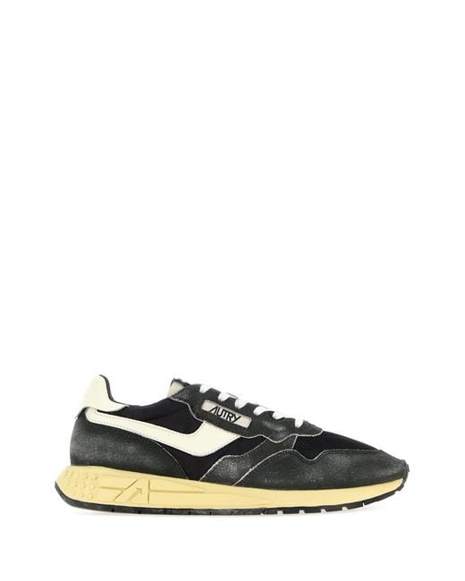 Autry Black Color Block Sneakers for men