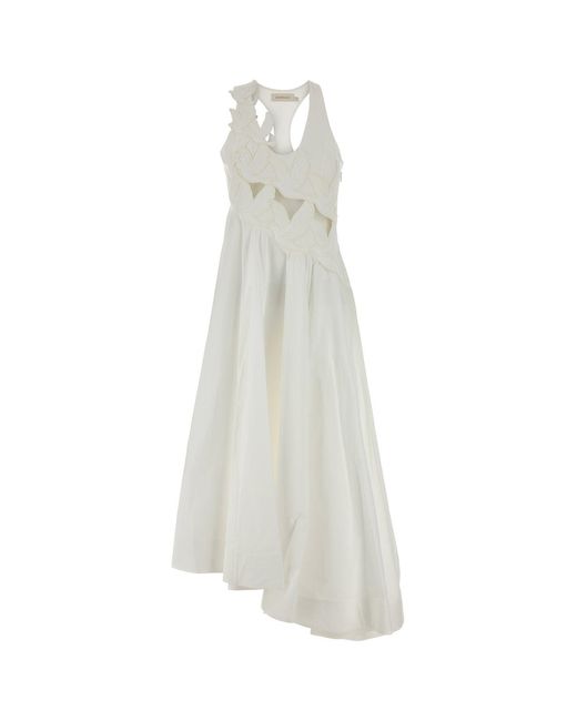 Zimmermann White Cotton Luna Dress