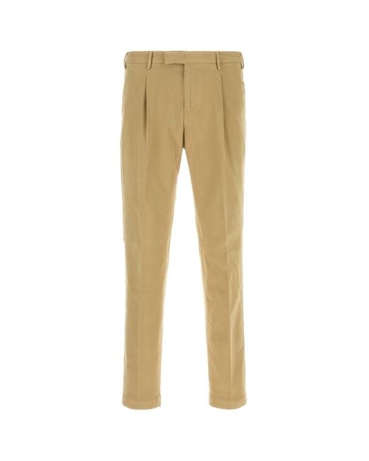 PT Torino Natural Beige Stretch Cotton Pant for men