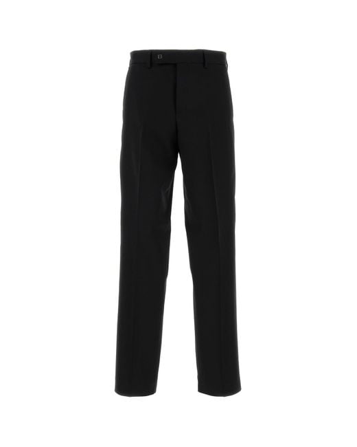 Pantalone in lana nera di Fendi in Black da Uomo