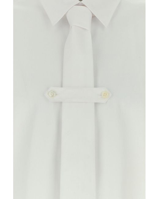 Dries Van Noten White Poplin Shirt for men