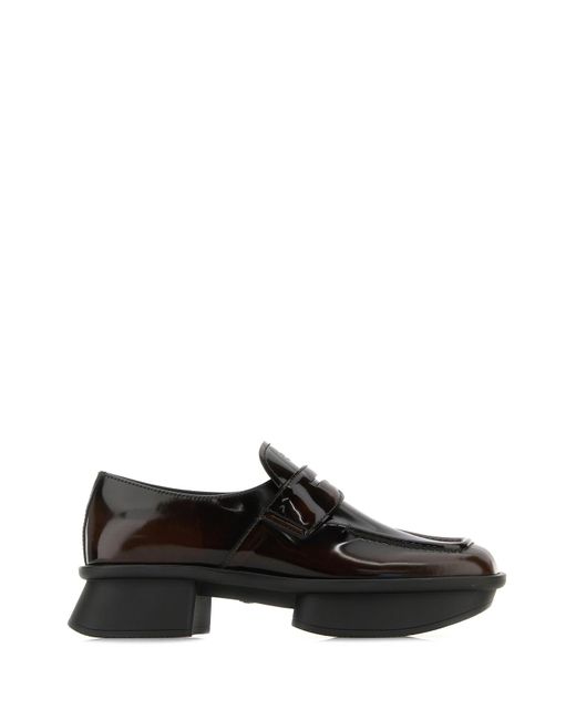 Mocassini Equal in pelle marrone di Prada in Black
