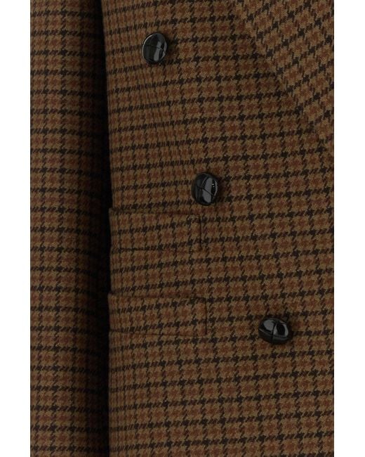Chloé Brown Embroidered Wool Blend Blazer