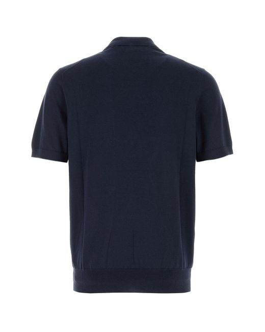 Brunello Cucinelli Blue Knit T-Shirt for men