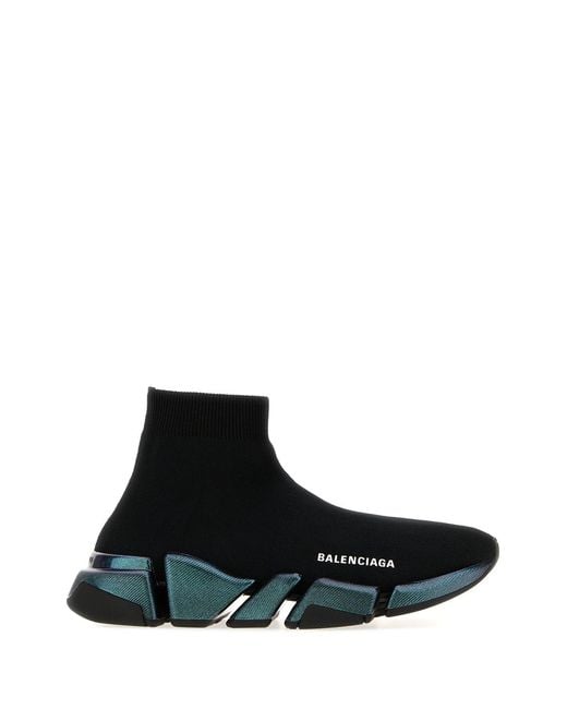 Balenciaga Black Stretch Fabric Speed 2.0 Sneakers