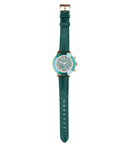Orologio Octea Chrono in pelle verde di Swarovski in Blue