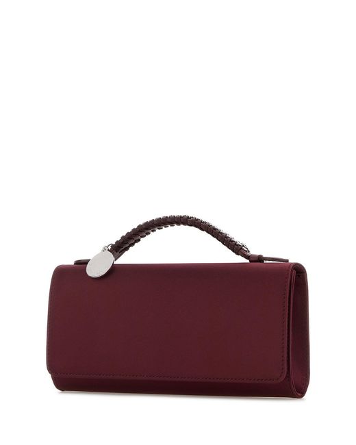 Stella McCartney Purple Burgundy Satin Falabella Handbag