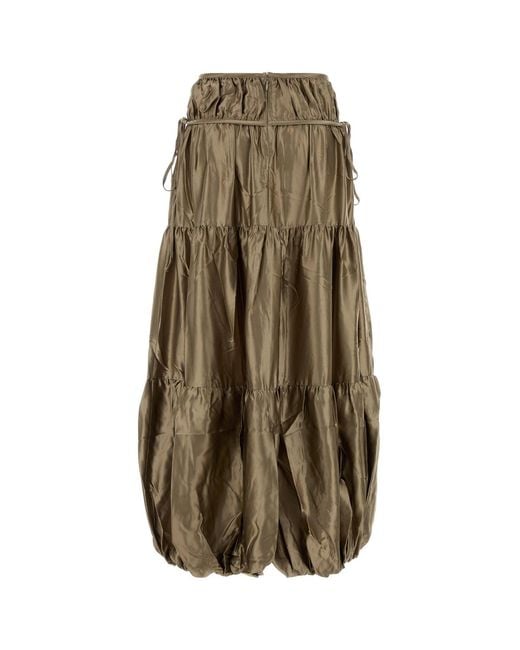Co. Natural Dove Grey Satin Skirt