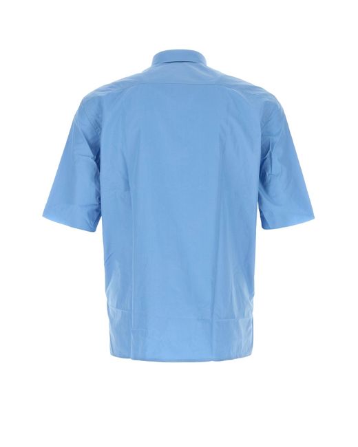 Tシャツ・カットソー NAMACHEKO Cerulean blue poplin Guardia shirt NAMACHEKO Cerulean Blue Poplin Guardia Shirt for Men | Lyst