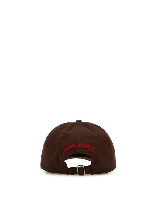 Cappello da baseball in cotone marrone di DSquared² in Multicolor da Uomo