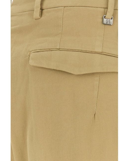 PT Torino Natural Beige Stretch Cotton Pant for men
