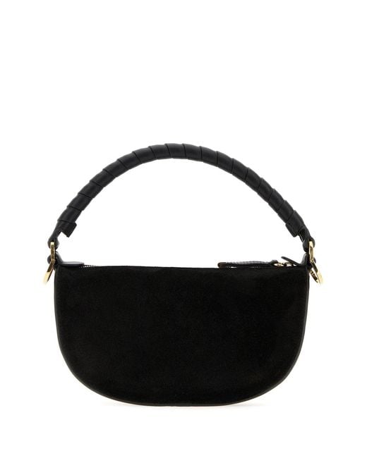 Chloé Black Suede Mini Marcie Shoulder Bag