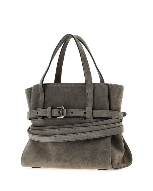 Moschino Black Suede Tie Me Handbag