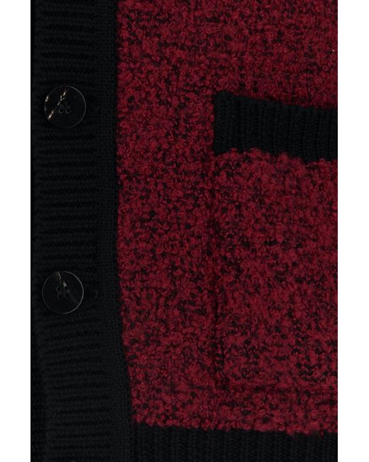 Ernest W. Baker Melange Tiziano Red Acrylic Blend Cardigan for men