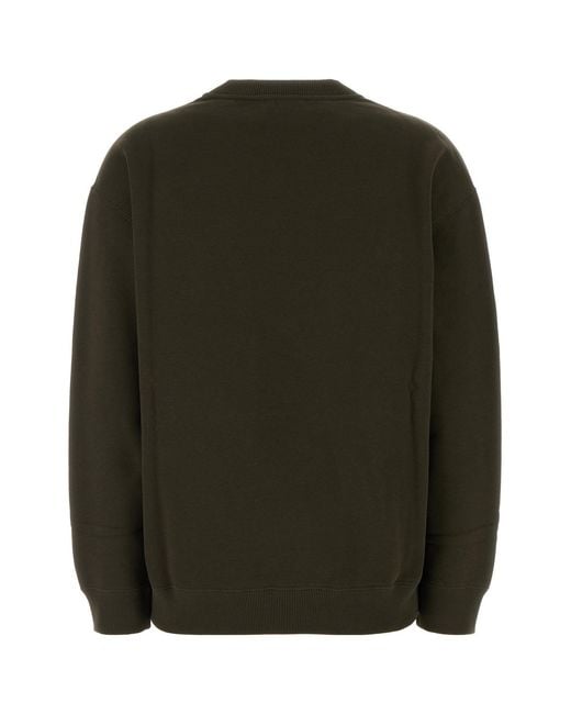 Jil Sander Olive Green Cotton Sweatshirt