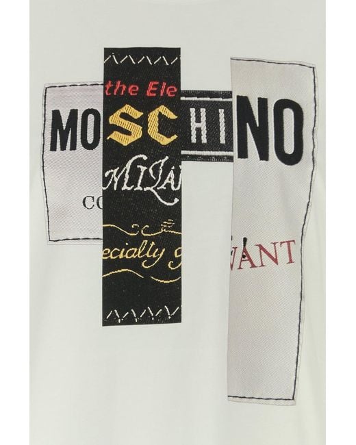 Moschino White Cotton T-shirt for men