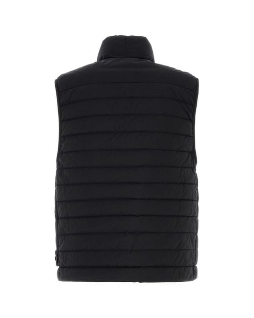 Stone Island Black Stretch Nylon Down Jacket for men