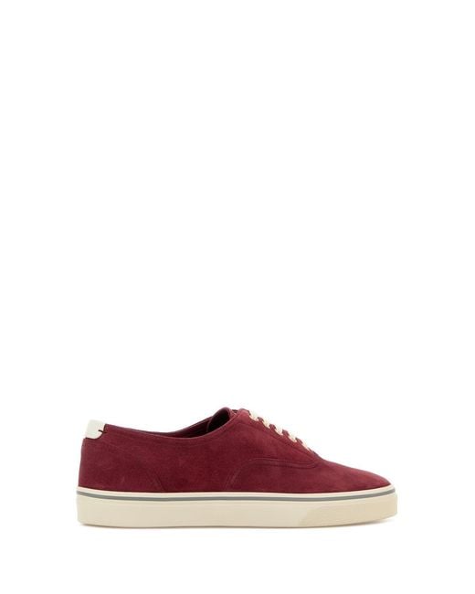 Brunello Cucinelli Red Logo Sneakers for men