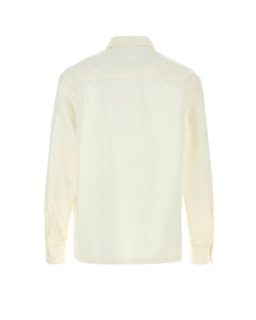 Jil Sander Natural Zip-Up Shirt for men