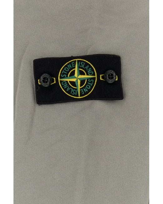 Stone Island Gray Cotton Sweatshirt for men