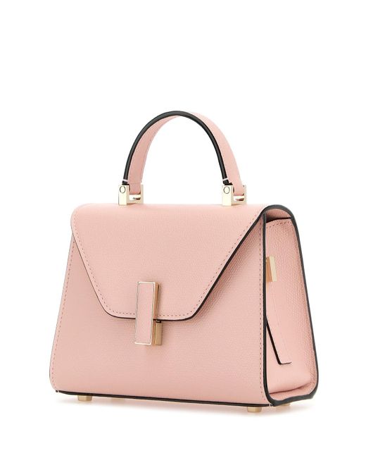 Valextra Pink Leather Micro Iside Handbag