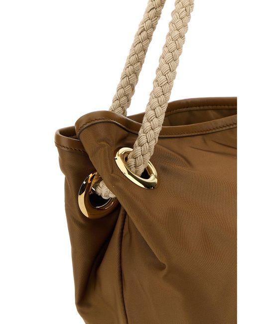 Borsa shopping Mariner grande in Re-Nylon cammello di Prada in Brown