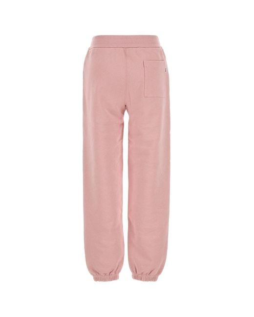 Pantalone jogging in cotone rosa di Jil Sander in Pink