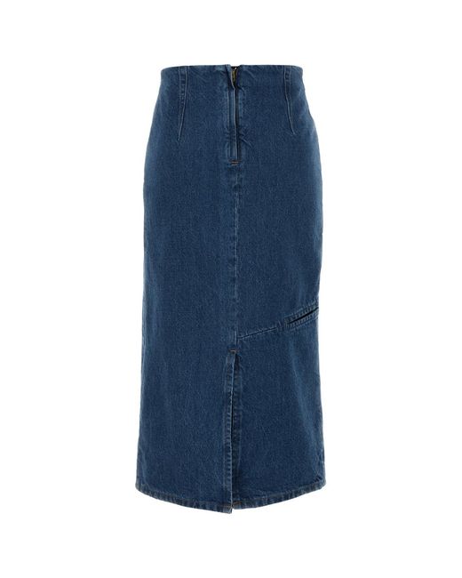 Jil Sander Blue Denim Skirt
