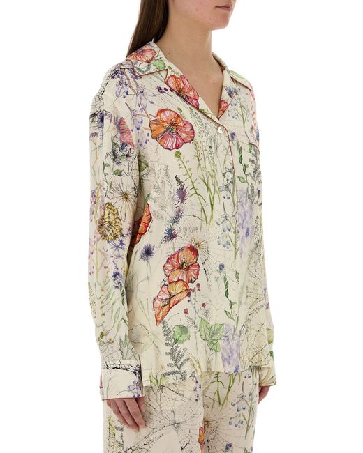 McQueen Multicolor Printed Crepe Shirt