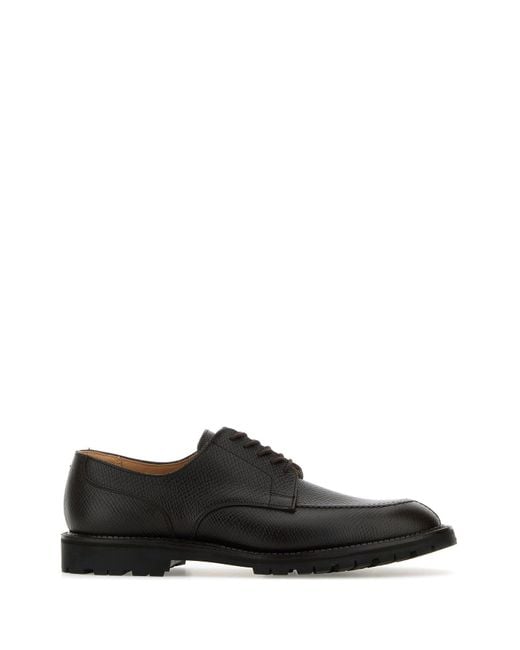 Crockett and Jones Black Dark Brown Leather Denver Lace-up Shoes for men