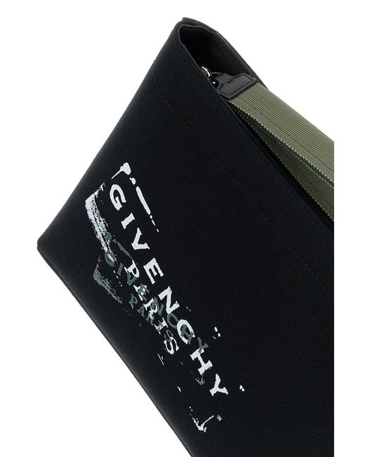 Givenchy Black Canvas Clutch for men