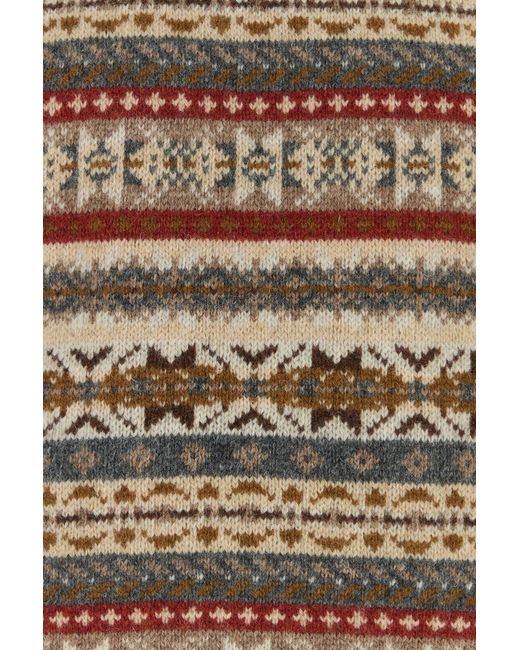 Harley Of Scotland Multicolor Embroidered Wool Sweater for men