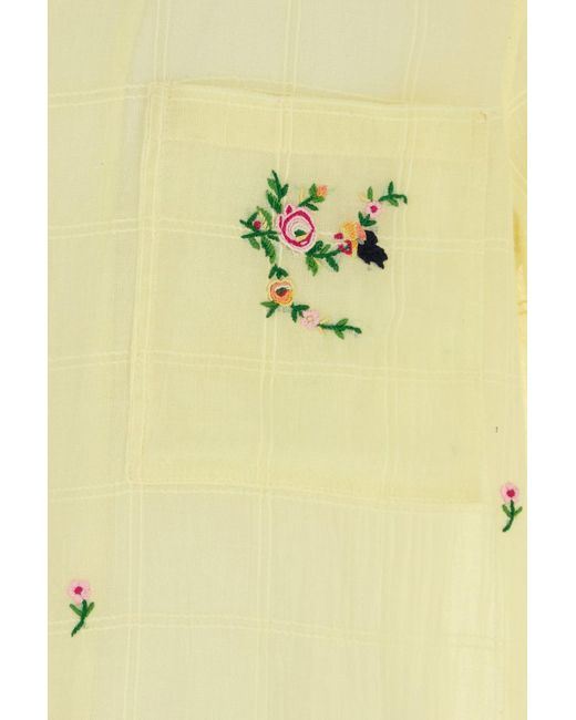 BAZISZT Yellow Cotton Shirt for men