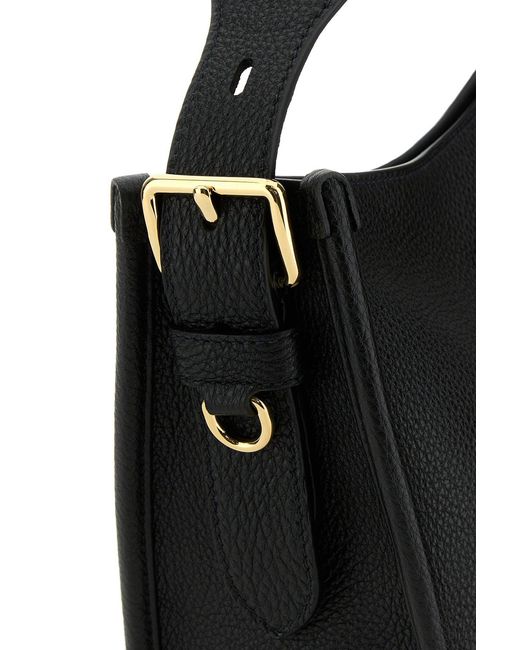 Borsa a spalla in pelle nera di Prada in Black
