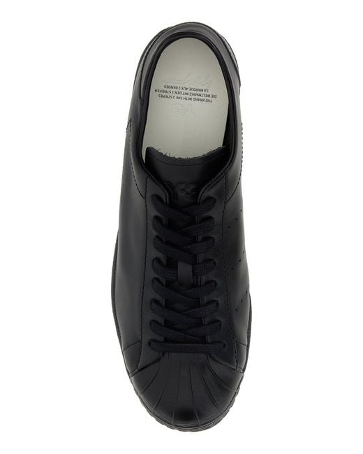Y-3 Black Leather Sneakers