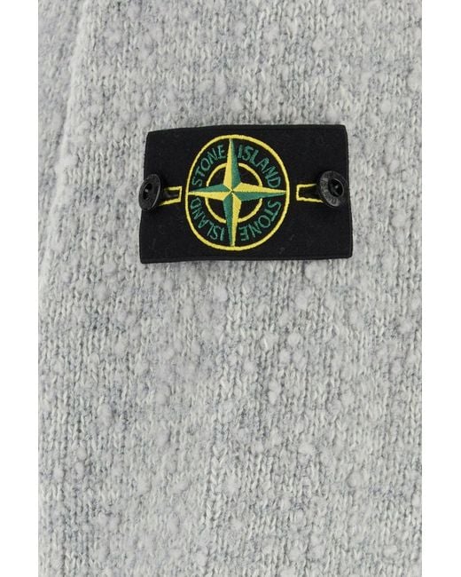 Stone Island Gray Light Grey Wool Blend Sweater for men