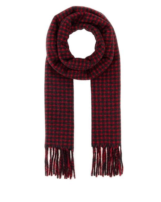 Jil Sander Embroidered Wool Scarf for men