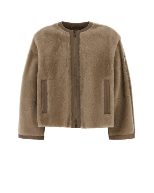 ATELIER Brown Beige Shearling Luana Jacket