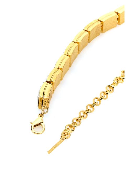 Choker in metallo decorato di Alessandra Rich in Metallic