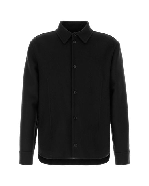 Jil Sander Black Wool Shirt for men